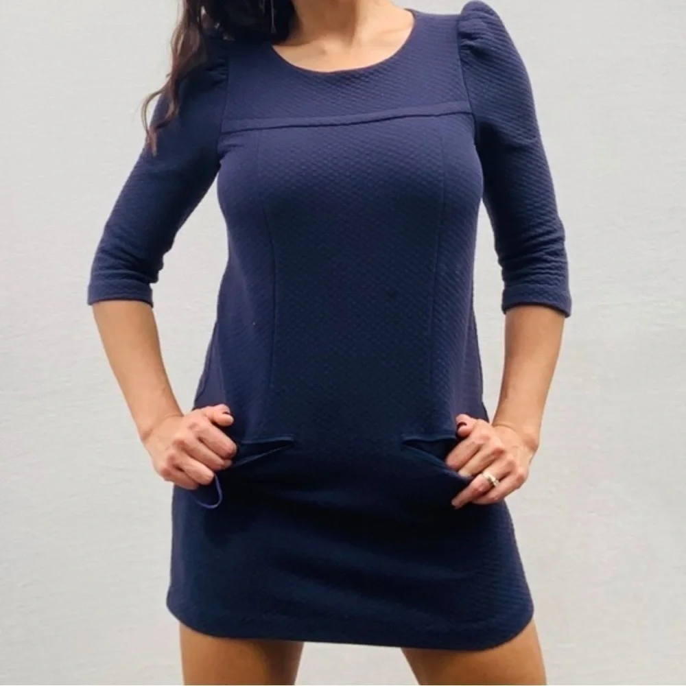 Vintage Juicy Couture Quilted Puff Sleeve Cut Pocket Dress